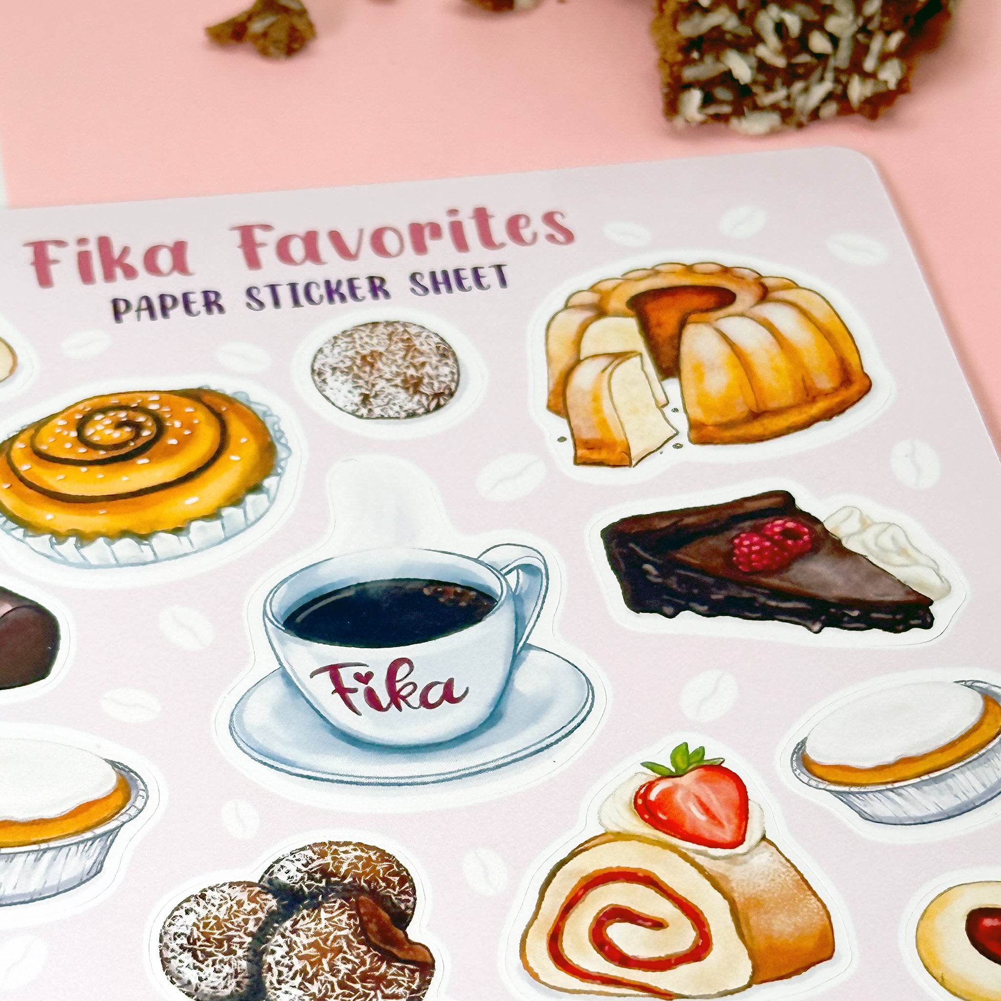 Klistermärkesark- Fika favourites