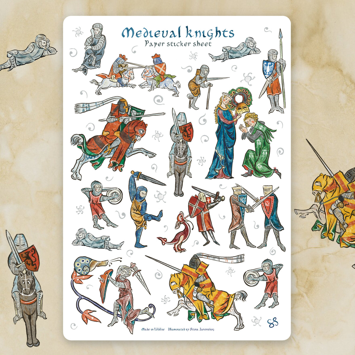 Sticker sheets - Medieval – Stina Jarenskog Design